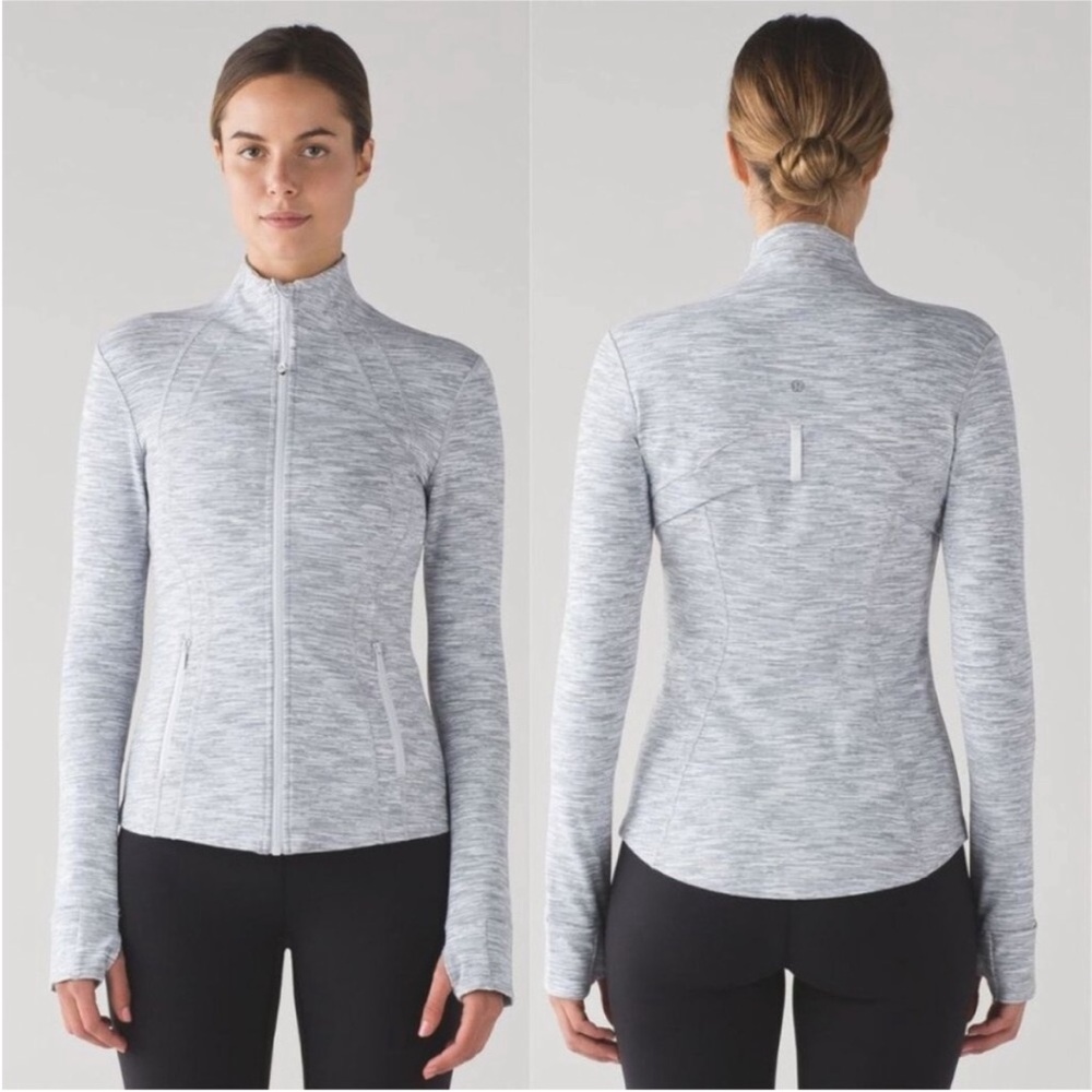 Lululemon Define Jacket Luon Wee Are From Space Ice Grey Alpine White Women Sz 6